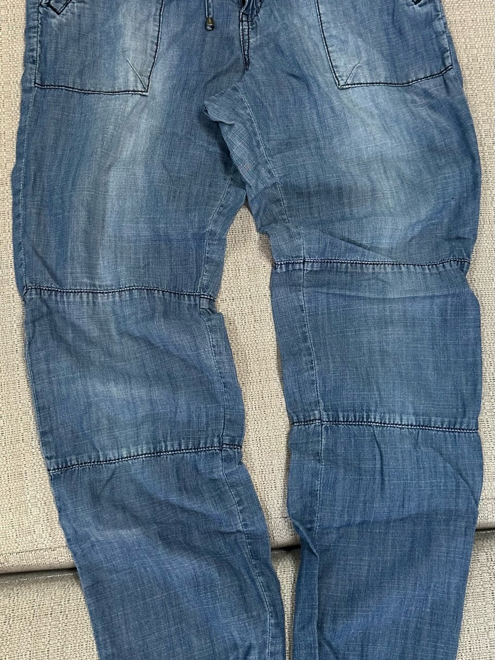 life in progress Washed Blue Relaxed Denim Jogger